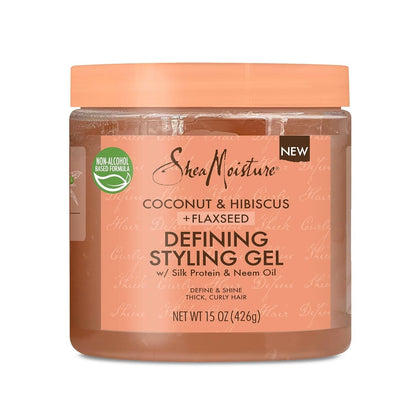 Defining Styling Gel for Thick, Curly Hair Coconut and Hibiscus Paraben - Free Frizz Control Styling Gel 15 Oz - WORLD TIME VISITS
