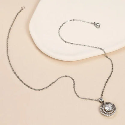 Delicate Moissanite Solitaire Necklace for Women Bridal Romantic Wedding Necklace Jewelry