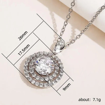 Delicate Moissanite Solitaire Necklace for Women Bridal Romantic Wedding Necklace Jewelry