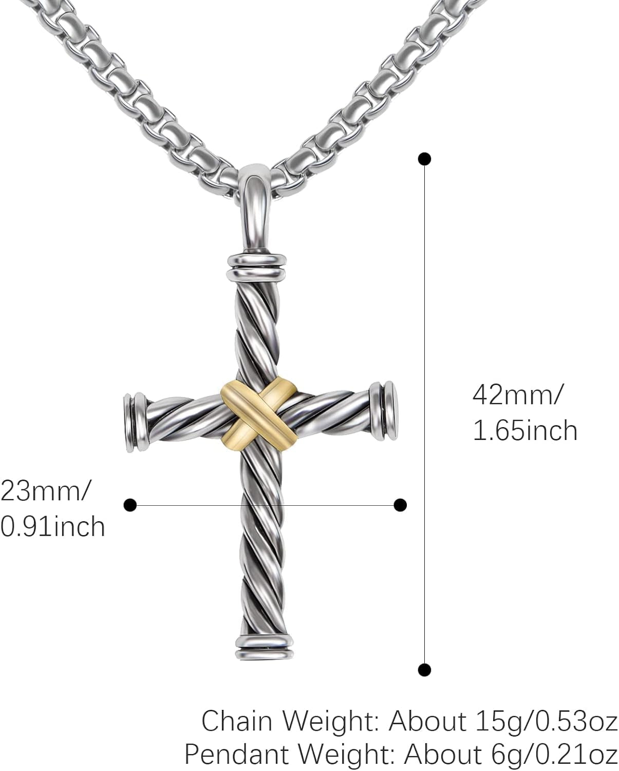 Designer Jewelry Inspired Twisted Cable Wire Cross Necklace for Women Men Fashion Brand Jewelry Gift