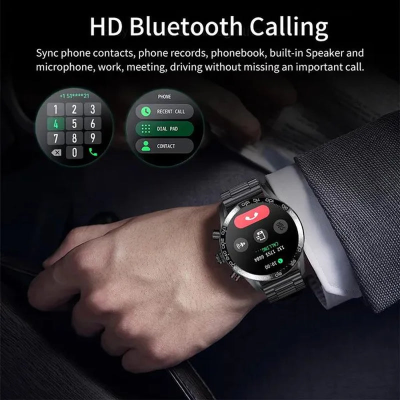 LIGE Newest Bluetooth Call Smart Watches for Men Sports Fitness Tracker Waterproof Smartwatch Large HD Screen Health Bracelet Montre Connecter - WORLD TIME VISITS