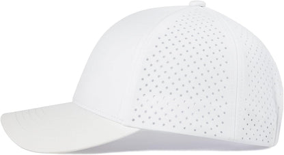 Men Quick Dry Baseball Cap Laser Cut Mesh Ball Curved Brim Snapback Hat