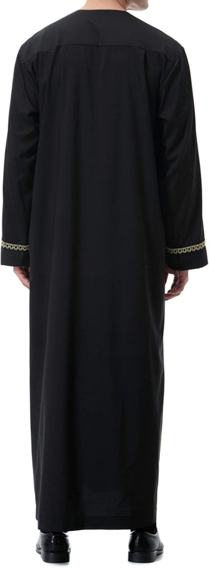 Islamic Mens Clothing Kaftan Maxi-Muslim Male Shirt Long Sleeve Abaya Dubai Cotton…