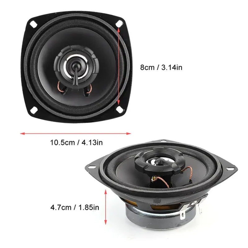 4In 12V 300W Coaxial Speaker Stereo Music High Sensitivity Hifi Loudspeaker for Car Audio System Omr