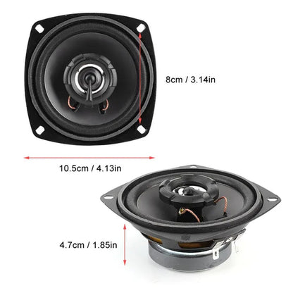 4In 12V 300W Coaxial Speaker Stereo Music High Sensitivity Hifi Loudspeaker for Car Audio System Omr