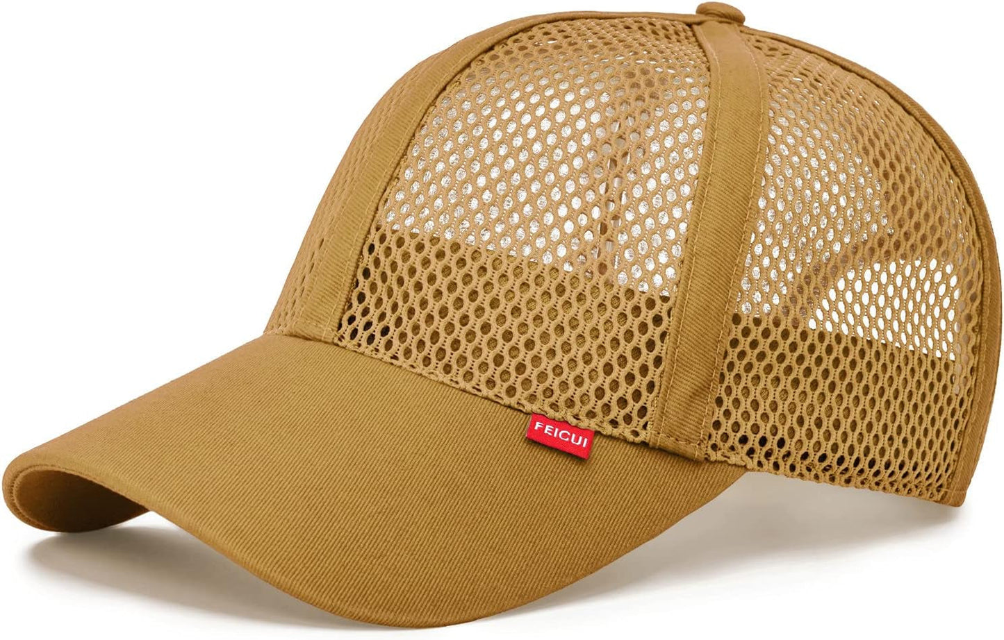 Men Mesh Trucker Baseball Cap Adjustable 6-Panel Hat Outdoor Sports Wear