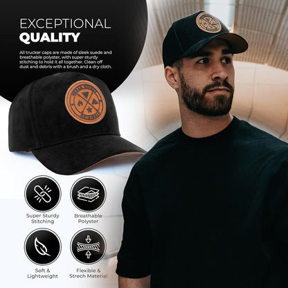 Mesh Back Cap - for Men and Women Baseball Hat 5-Panel Trucker Hat - Great Snapback Closure for Hunting & Hiking