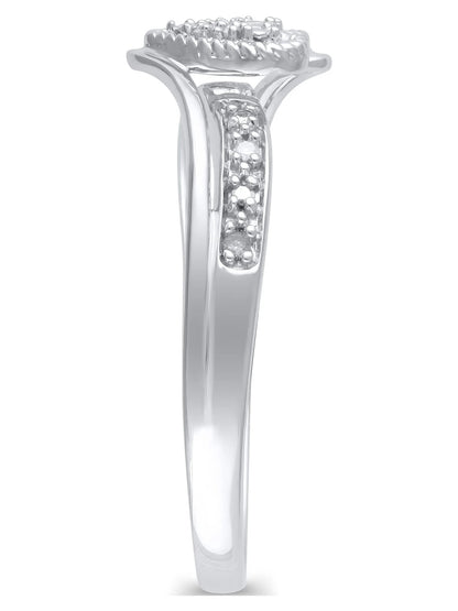 Diamond Accent (I3 Clarity, J-K Color)  Diamond Heart Promise Ring in 10K White Gold, Size 9