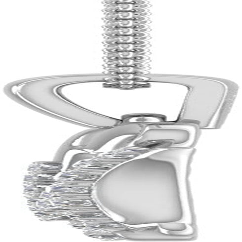 Diamond Initial Letter Pendant Necklace in 14K White Gold (With Silver Chain) (I1-I2 Clarity)