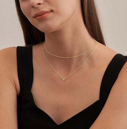 Diamond Necklaces for Women, Dainty Gold Necklace 14K Gold Plated Long Lariat Necklace Simple Gold CZ Diamond Choker Necklaces for Women Trendy Gold Necklace Jewelry Gifts for Girls - WORLD TIME VISITS