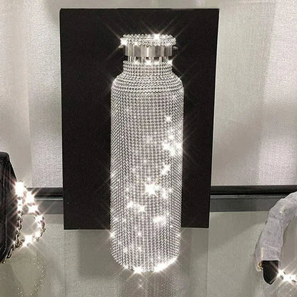 Diamond Water Bottle, Stainless Steel Insulated Water Bottle 12/17/25Oz, Glitter Water Bottles for Women