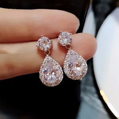 Drop Earrings Exquisite Silver Plated Stud Earrings Natural Amethyst Citrine Gemstones Engagement Earrings for Women Jewelry Gift