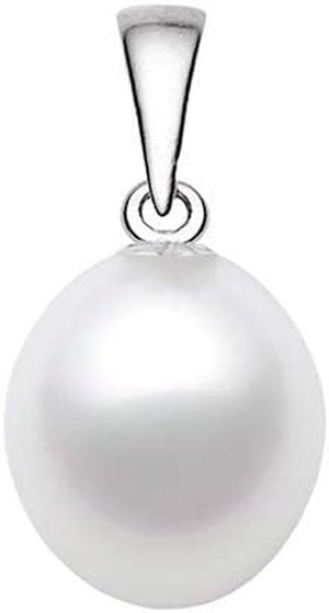Drop Shaped White South Sea Cultured Pearl Pendant for Women AA+ Quality Sterling Silver -