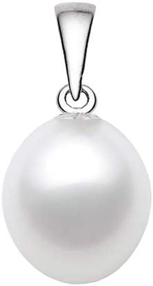 Drop Shaped White South Sea Cultured Pearl Pendant for Women AA+ Quality Sterling Silver - WORLD TIME VISITS