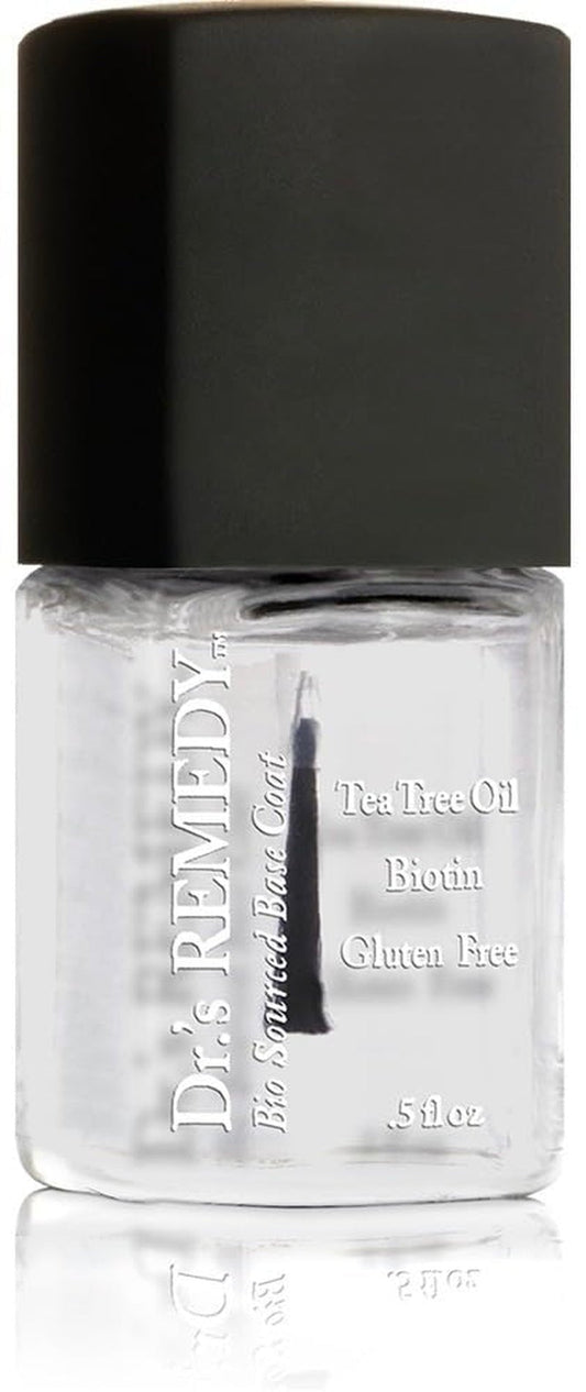 Dr’S Remedy Clear Base Coat Nail Polish Treatment, Organic Non Toxic All Natural Enriched Nail Strengthener and Care - BASIC Base Coat - WORLD TIME VISITS