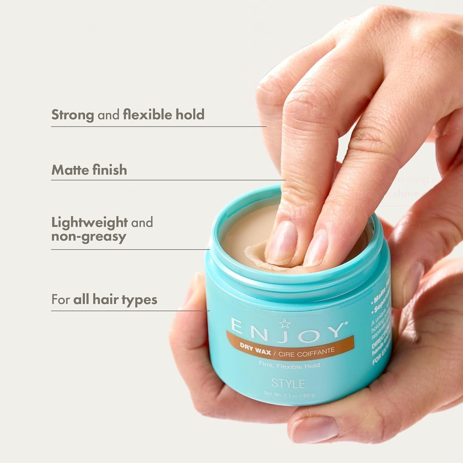 Dry Wax (2.1 OZ) – Non - Greasy, Pliable Hair Wax - WORLD TIME VISITS