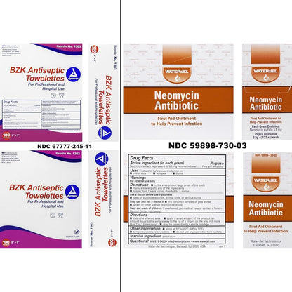 First Aid Fill Kit Refill Pack - Hurt Ease Meds, 29Pc First Aid Supplies - Travel or Personal Kits, Essential Medical Items, Compact Size, Emergency Refill, 4 X 3 X 0.5 Inches