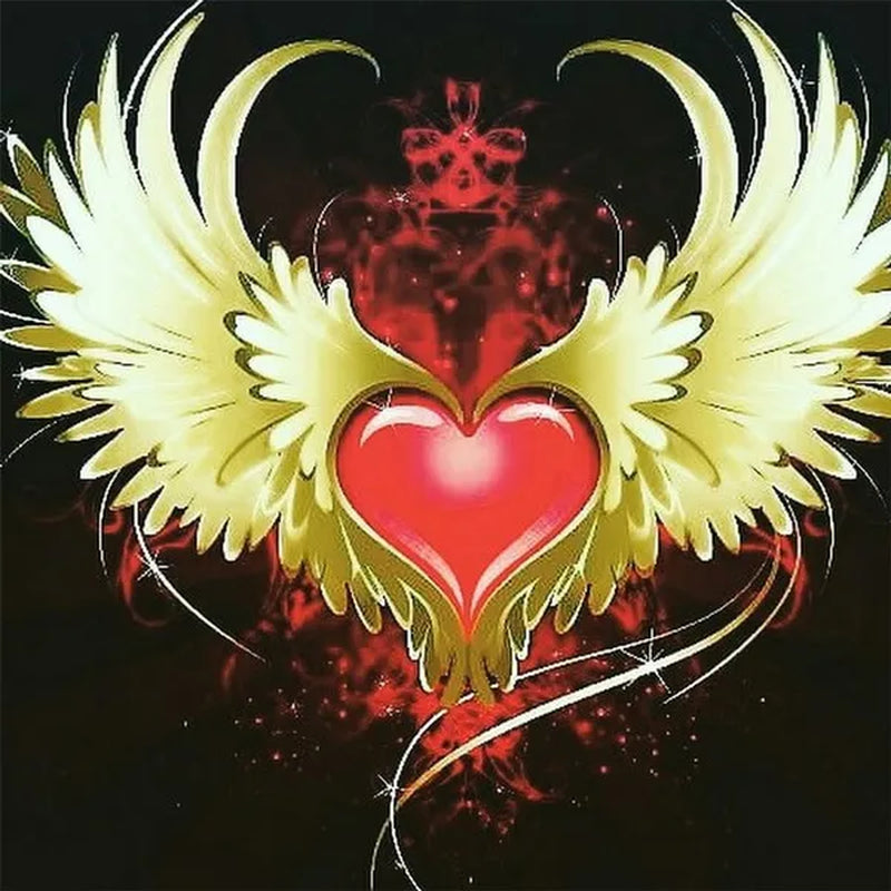 DIY 5D Diamond Painting Heart Full Drill with Number Kits Home Decor Wall Painting the Gift Arts and Crafts for Adults,Teenagers,The Old
