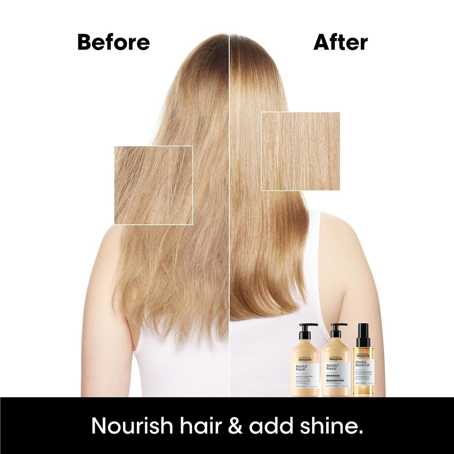 Absolut Repair 10-In-1 Oil - Multi-Benefit Oil for Dry & Damaged Hair, Repairs Hair and Provides Shine with Quinoa and Proteins