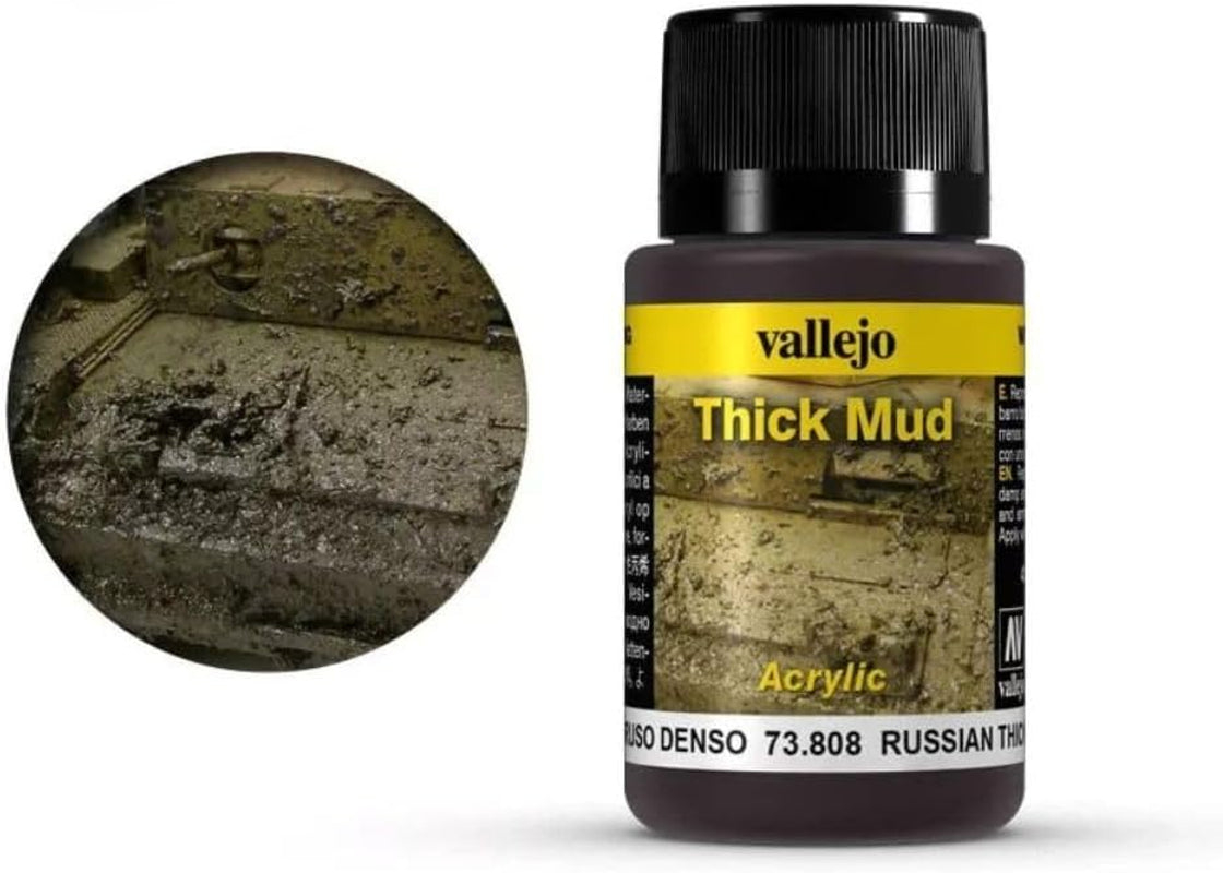 '- Weathering FX | Russian Thick Mud 40 Ml. (1.35 Fl.Oz.) | Permanent Pigments and Water Based Acrylic Resins | Ideal for Miniatures, Scale Models & Dioramas