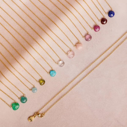 Genuine Pink Opal Necklace for Women - Authentic 925 Sterling Silver Necklace 18K Gold Jewelry, Dainty Heart Choker Pendant Necklace for Teen Girls, October Birthstone Gift for Mothers Day