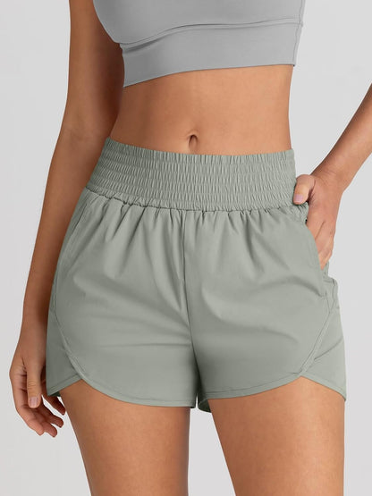Womens Athletic Shorts High Waisted Running Shorts Gym Workout Shorts Casual Comfy Sport Shorts with Pockets 2025