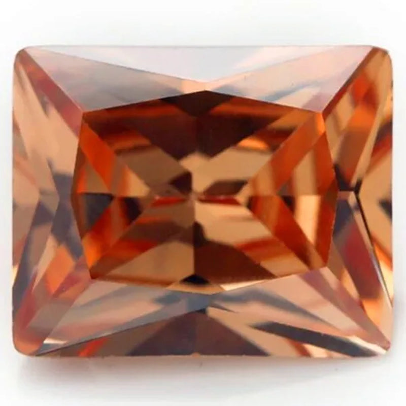 Unheated 10.00 Cts Natural Mined 10Mmx12Mm Sri-Lanka Champagne Sapphire Rectangle Cut VVS Gem