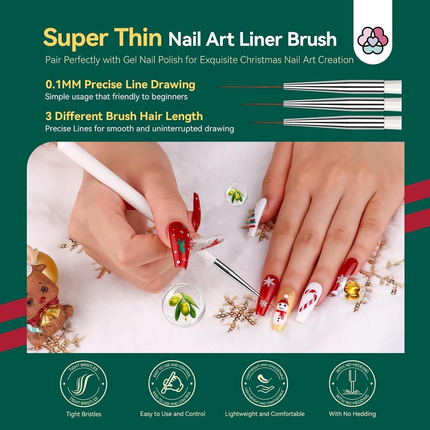 Christmas Gel Nail Polish Kit - 6 Colors Gel Nail Polish Kit with U V Light Christmas Limited Series 2.12Oz. Clear Builder Nail Gel UPF 200+ U V Protection Gloves Nail Tech Gifts