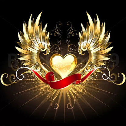 DIY 5D Diamond Painting Heart Full Drill with Number Kits Home Decor Wall Painting the Gift Arts and Crafts for Adults,Teenagers,The Old