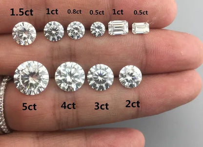 3Ct 100% Real Moissanite Loose Stone for Jewelry Shop G Color VVS1 Grade High Quality Moissanite