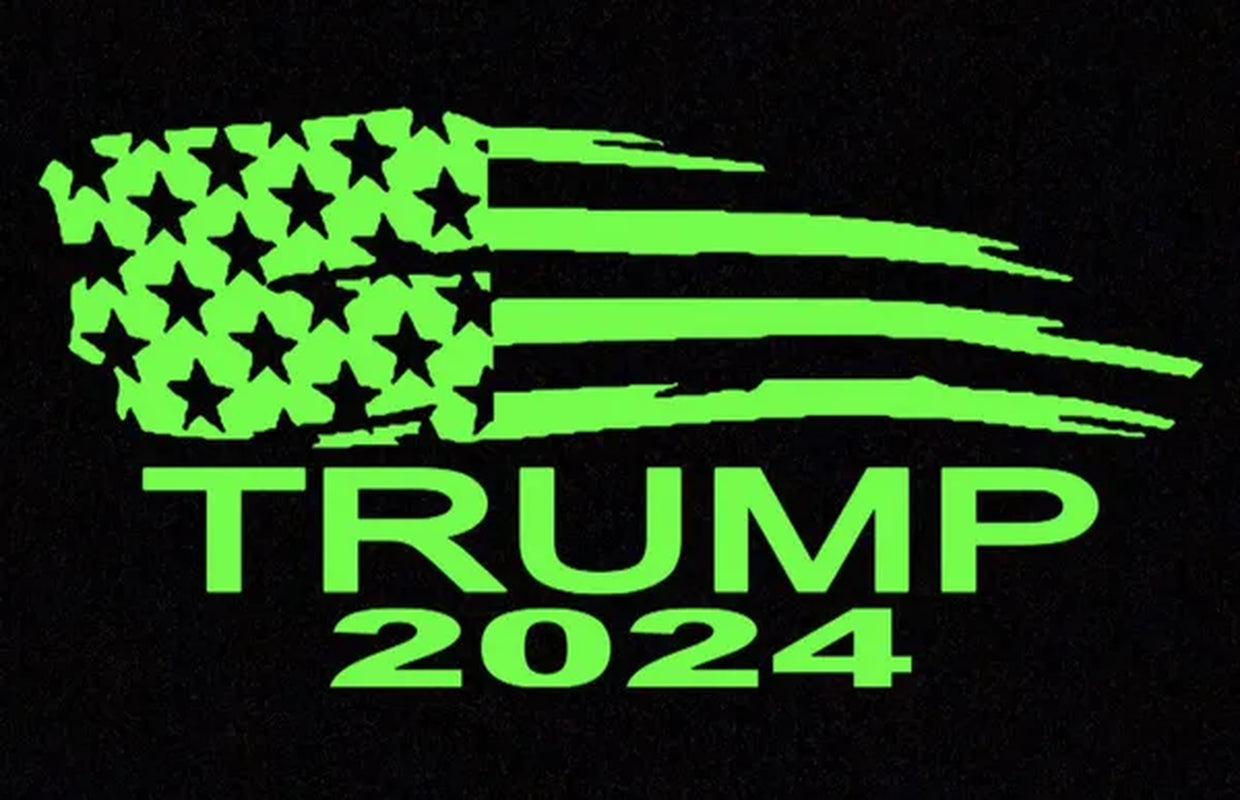 2PCS President Donald Trump 2024 Election Flag Decal Sticker