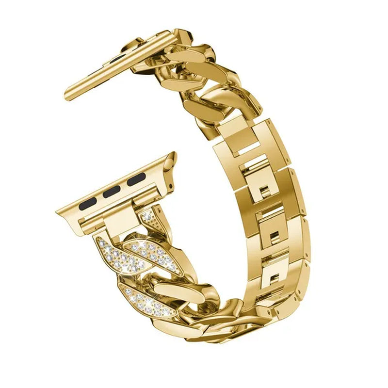 Diamond Stainless Steel Strap for Smart Watch Ultra 2/Ultra 49mm 9 8 SE 7 41mm 45mm 40mm 44mm 38mm 42mm 40mm Girl/Women Ultra-thin Metal Bracelet for Iwatch Serie 6 5 4 3