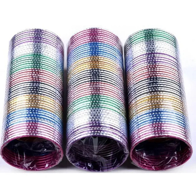 Wholesale Mixed 50Pcs Vintage Dance Cuff Bangle Aluminum Bracelets For Women Party Cool Charm Jewelry