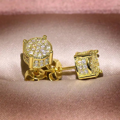 Luxury Fashion Creative Round Zircon Earrings Vintage Crystal Zircon Earrings Women's Earrings Jewelry Wedding Earrings Engagement Wedding Jewelry Birthday Party Anniversary Gift Earrings