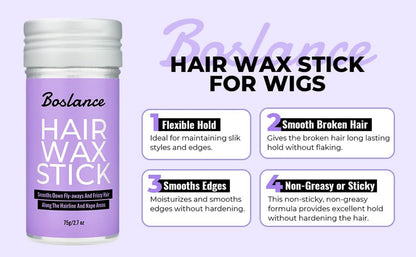Hair Wax Stick - Strong Hold Styling Wax, Matte Finish Slick Back Stick, Easy Application - Styling Wax for All Hair Types，Natural Ingredients，Long-Lasting Styling，Travel Wax Stick for Hair.
