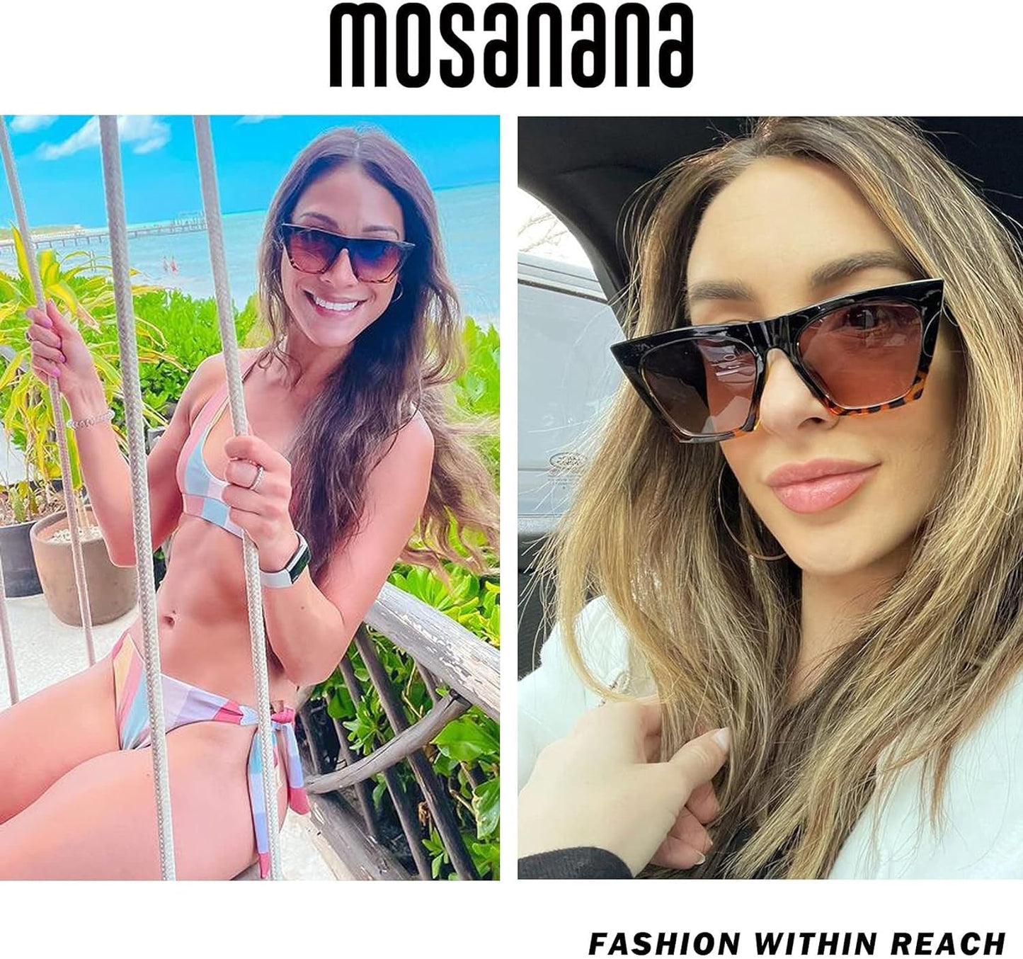 Square Cat Eye Sunglasses for Women Trendy Style Model-Shine