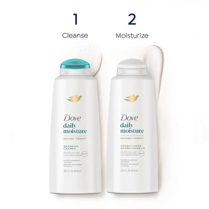 Damage Therapy Shampoo Daily Moisture for Dry Hair Shampoo with Bio-Protein Care 20.4 Fl Oz