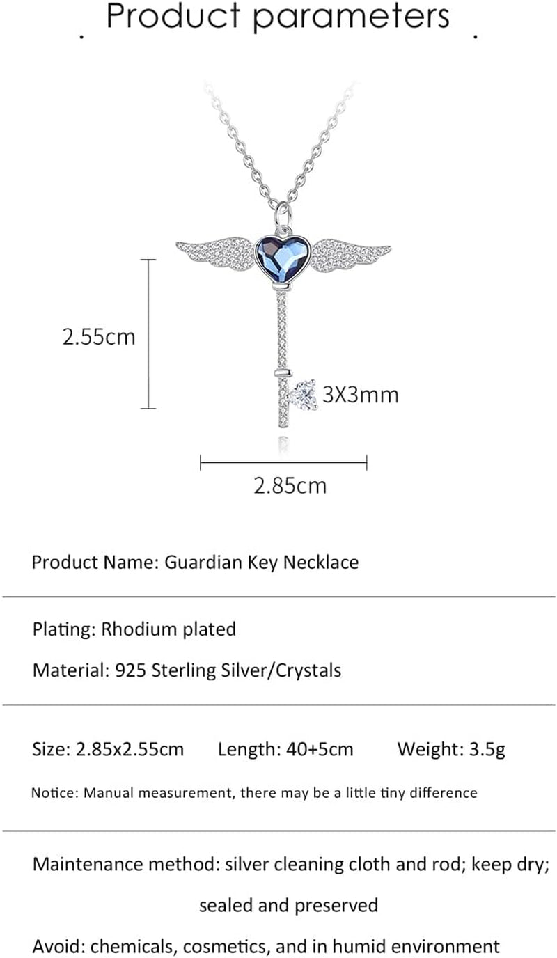 Crystal Necklace, Women'S Pendant Necklace, 925 Sterling Silver Necklace， Birthday and Valentine'S Day Jewelry Gifts for Mothers, Wives and Girls, Friends, with a Variety of Clothing, to Participate in Various Parties