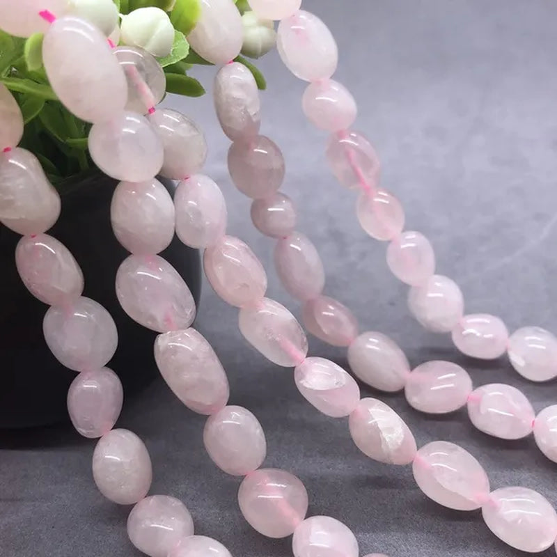 Rose Quartz Beads Natural Loose Stone Semi Precious Irregular Conformal Gem