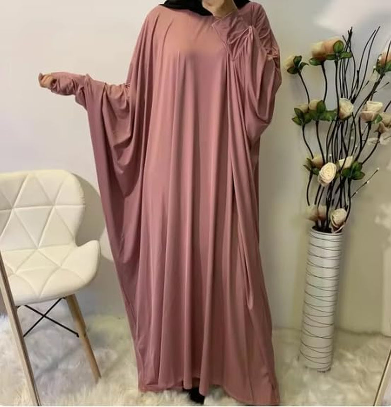 Women Soft Muslim Prayer Dress Abaya Islamic Ramadan Full of Elasticity Garment Dubai Robe
