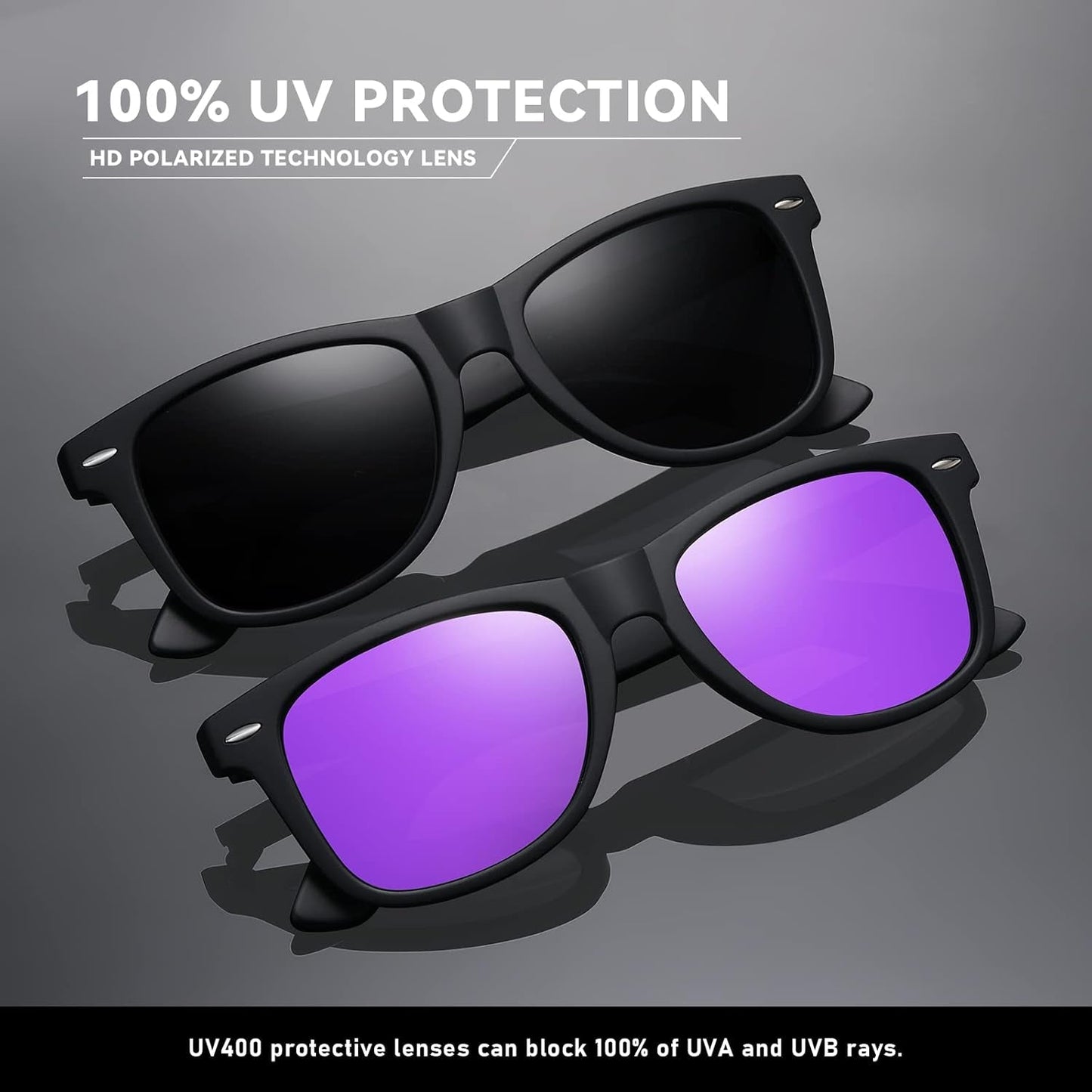 Polarized Sunglasses Womens Men - Sun Glasses Fashion Trendy Driving Fishing UV Blocking UV400 Protection