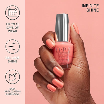 OPI Infinite Shine 2 Long-Wear Lacquer, Bubble Bath, Nude Long-Lasting Nail Polish, 0.5 Fl Oz