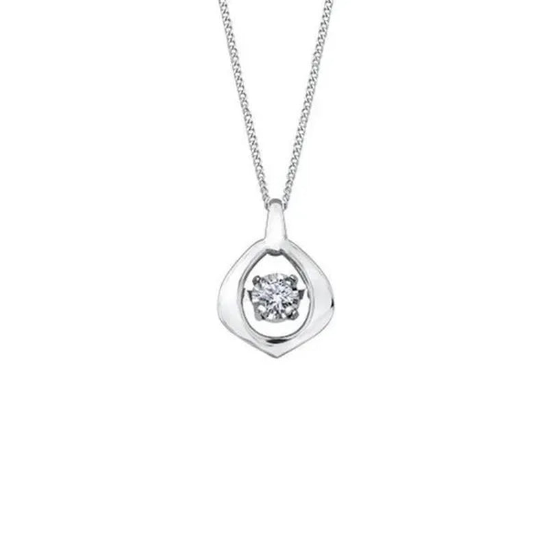 Cheri Jadore P3438-10W-02 Diamond Solitaire Pendant in 10K, White Gold - 0.02 CT. - WORLD TIME VISITS