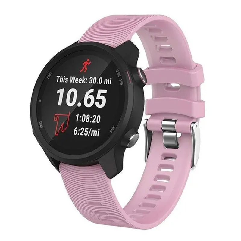 Garmin 245 Sports Watch Silicone Strap, 20mm Sports Bracelet for Forerunner 245M / 645 / Vivoactive3 / Vivomove HR