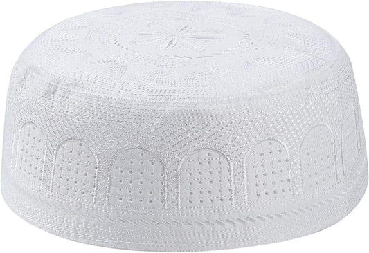 Men Muslim Prayer Kufi Hat Prayer Headwear Cap Islamic Beanie Skull Cap Embroidery Kofia Topi Sun Hat - WORLD TIME VISITS