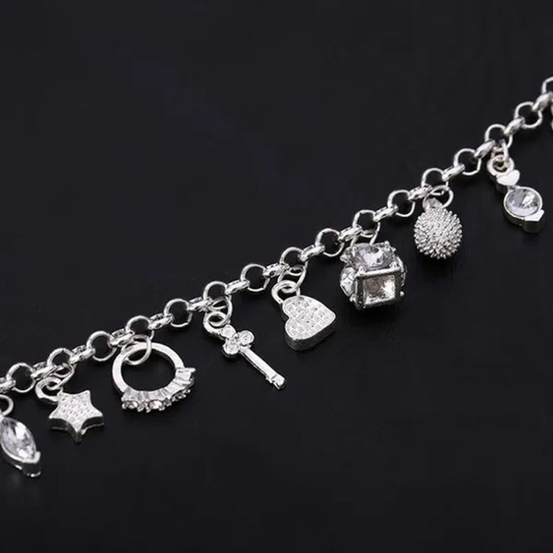 Fashion Jewelry 925 Silver Chain Bracelets for Men or Women