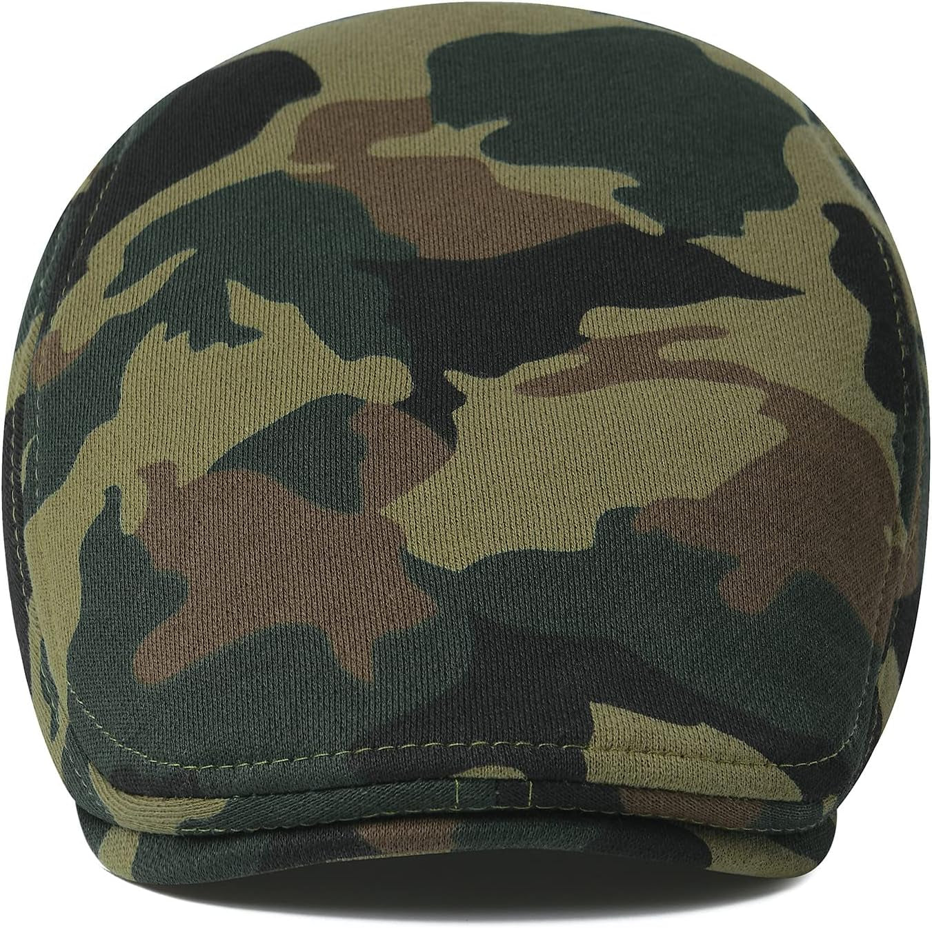 Men'S Cotton Flat Ivy Gatsby Newsboy Driving Hat Cap (Green Camouflage)