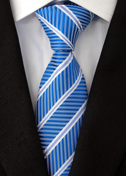 Men'S Necktie Classic Silk Tie Woven Jacquard Neck Ties 6 PCS