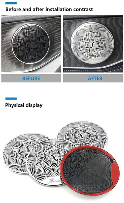 4PCS for Mercedes Benz W205 W213 Glc AMG Accessories for Mercedes GLC Benz W205 W213 Interior Trim Door Audio Speaker Cover