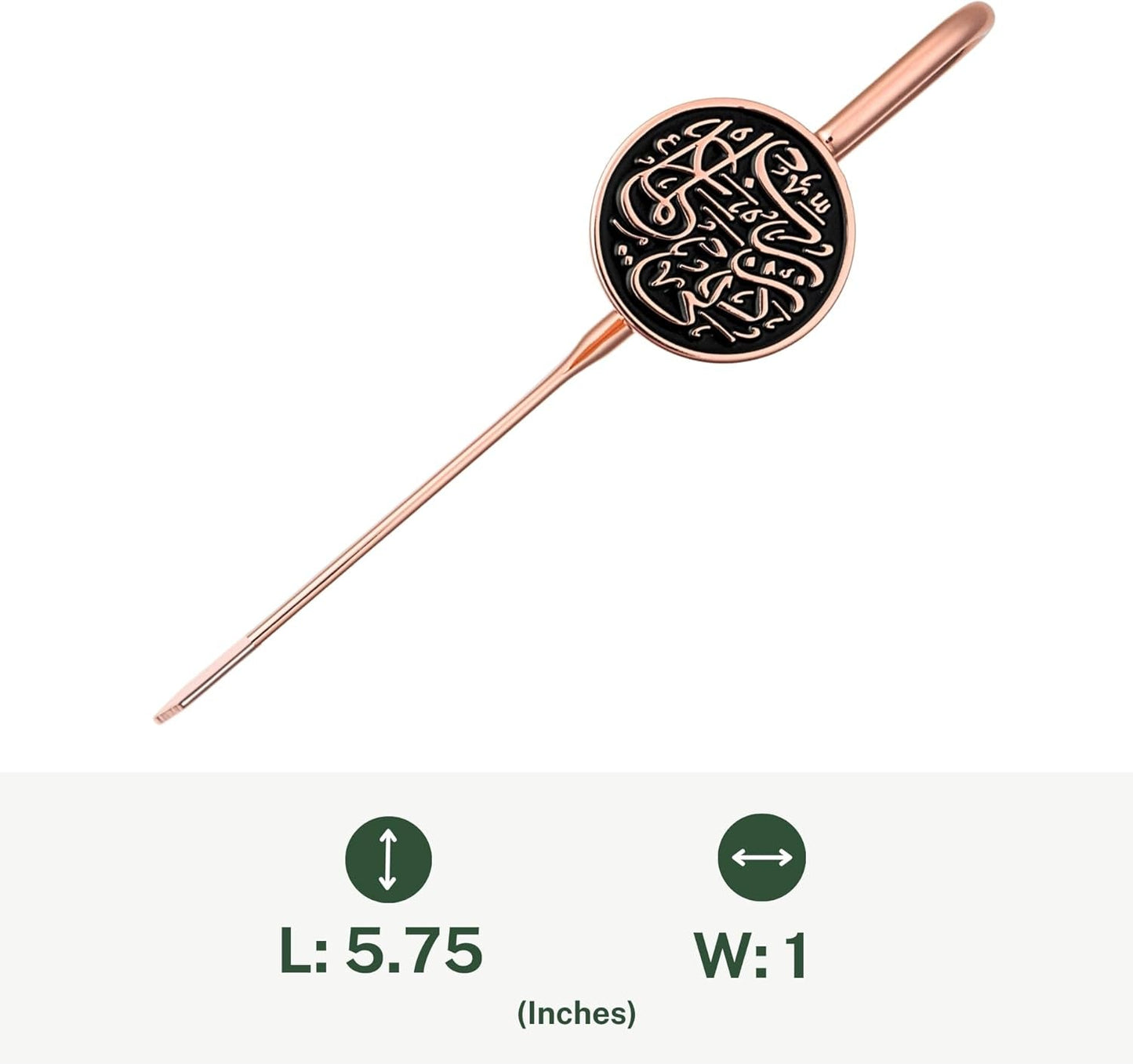 Islamic Metal Bookmark with Arabic Calligraphy Rabbi Zidni Ilma| Holy Quran Bookmark | Ramadan/Eid/Nikkah Gifts (Black)